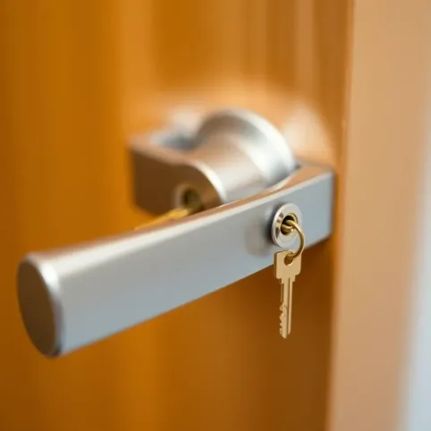 Klamka do drzwi pokojowych z kluczem