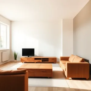 Kolor ścian do mebli dębowych w salonie