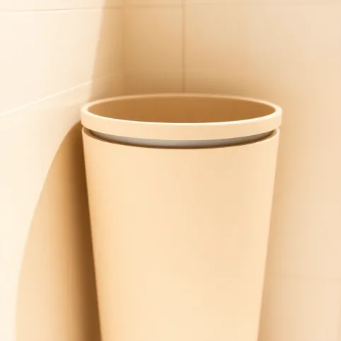 Kosz na śmieci do łazienki beżowy