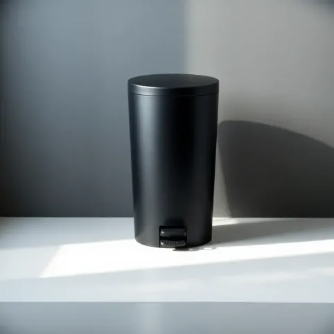 Kosz na śmieci łazienkowy czarny