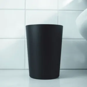 Kosz na śmieci łazienkowy czarny 5l