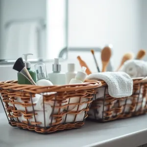 Koszyczki do łazienki na kosmetyki