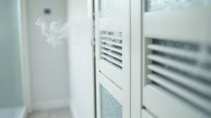 Kratka wentylacyjna w drzwiach łazienkowych