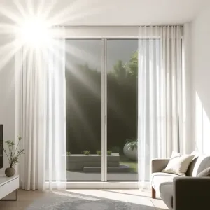 Krótkie firanki do salonu nowoczesne