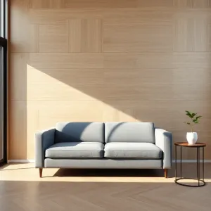 Laminat na ścianę w salonie