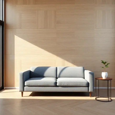 Laminat na ścianę w salonie