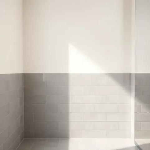 Łazienka częściowo w płytkach