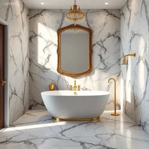 Łazienka glamour inspiracje