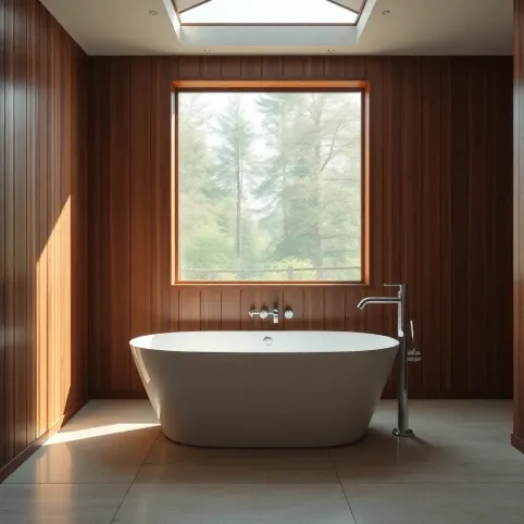 Łazienka z lamelami inspiracje