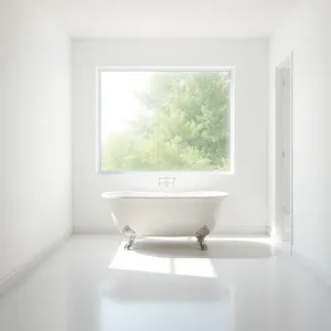 Łazienka z oknem i wanną
