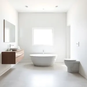 Łazienka z oknem na wprost drzwi