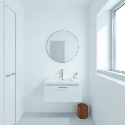 Mała biała łazienka  inspiracje