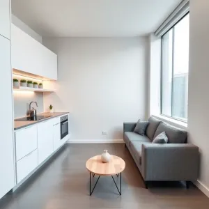 Mała kuchnia z salonem w bloku