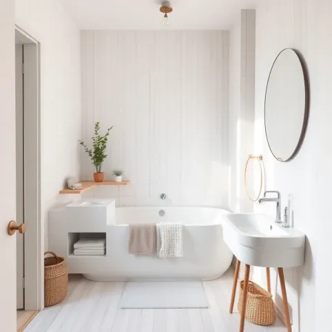 Mała łazienka w bloku z wanną inspiracje