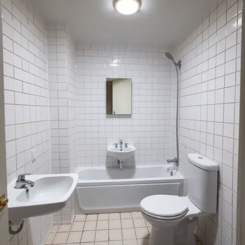 Mała łazienka w bloku z wielkiej płyty