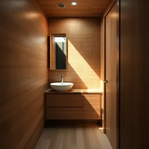 Mała łazienka w drewnie