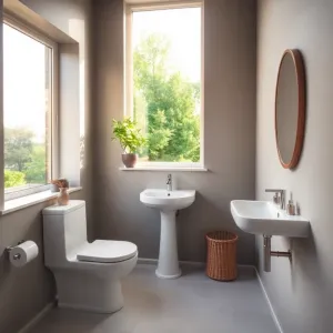 mała łazienka z oknem