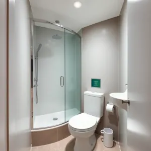 Mała łazienka z prysznicem i WC