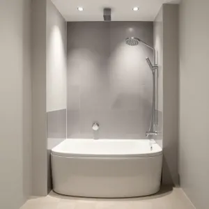 Mała wanna z prysznicem