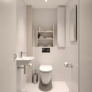 Mała wąska łazienka