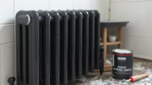 Malowanie grzejnika łazienkowego na czarno