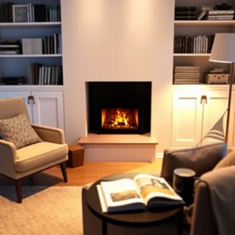 Mały kominek do salonu