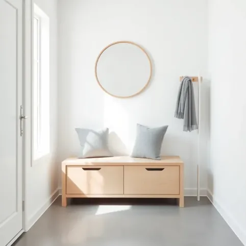 Mały przedpokój w stylu skandynawskim