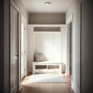 Mały przedpokój z siedziskiem