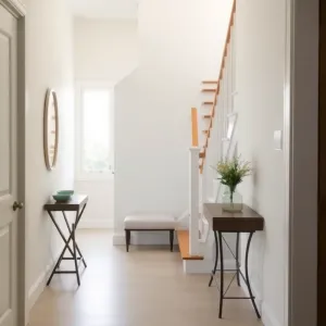 Mały przedpokój ze schodami