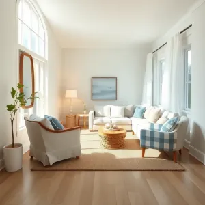 Mały salon w stylu Hampton