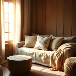 Mały salon w stylu wiejskim