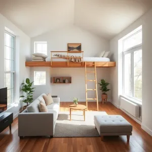 Mały salon z antresolą