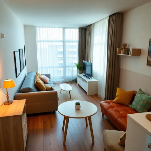 Mały salon z jadalnią