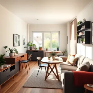 Mały salon z jadalnią inspiracje