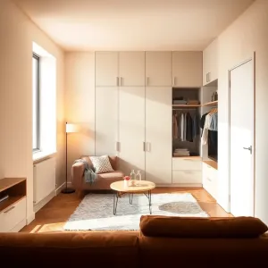 Mały salon z szafą