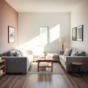 Mały salon ze stołem i wypoczynkiem