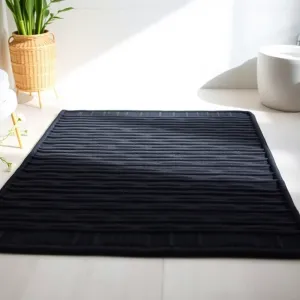 Mata bambusowa do łazienki czarna