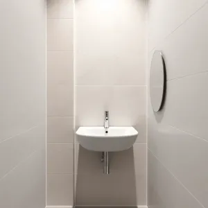 Matowe płytki do małej łazienki