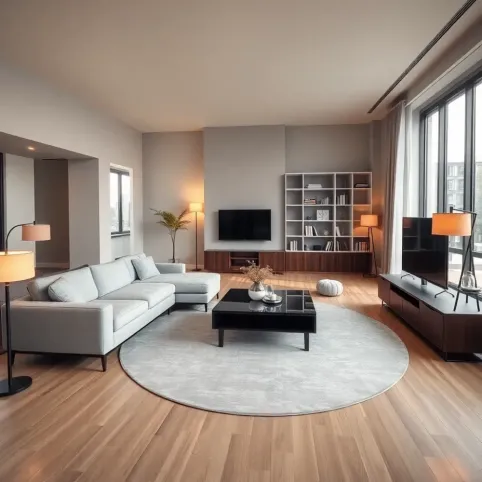 Meble do dużego pokoju w bloku