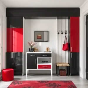 Meble do przedpokoju z siedziskiem Black Red White