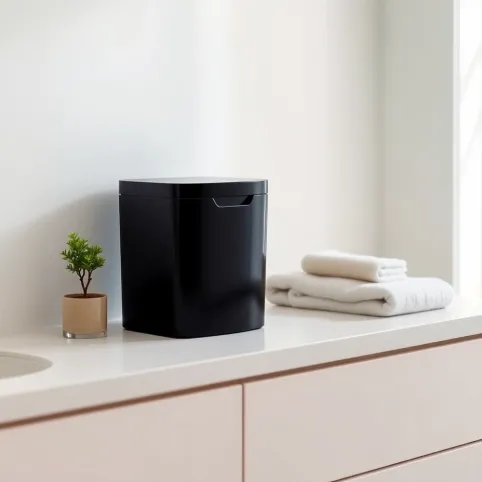 Mini kosz na śmieci do łazienki czarny