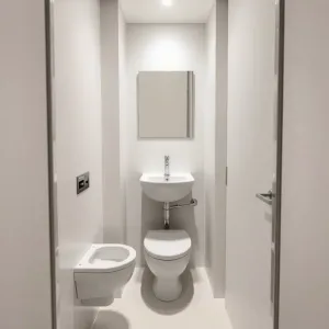 Minimalne wymiary WC z umywalka