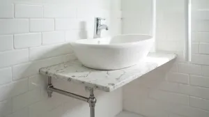 mocowanie blatu łazienkowego do ściany