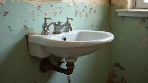 Mocowanie umywalki do ściany starego typu