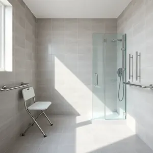 mokra łazienka dla niepełnosprawnych