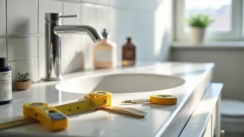 montaż blatu łazienkowego