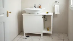 montaż szafki stojącej pod umywalkę