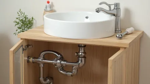 Montaż umywalki z szafką