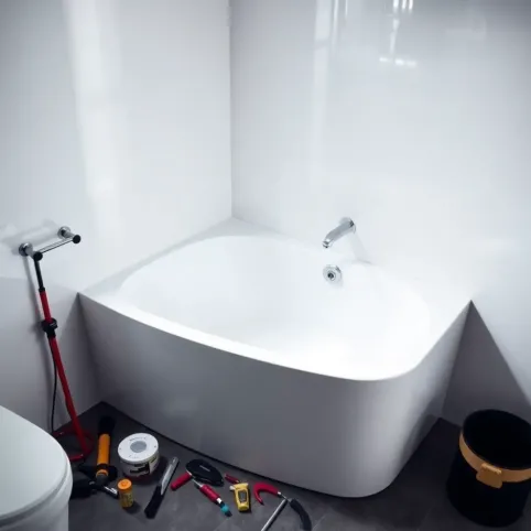 Montaż wanny wolnostojącej narożnej