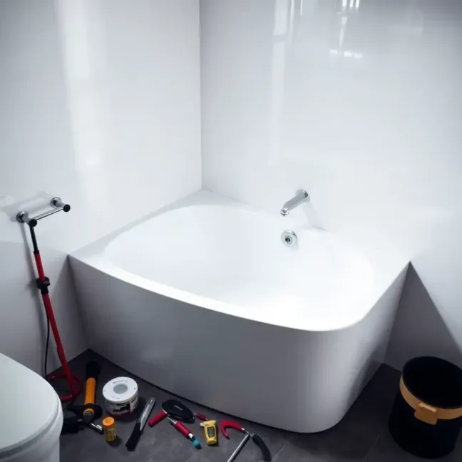 Montaż wanny wolnostojącej narożnej
